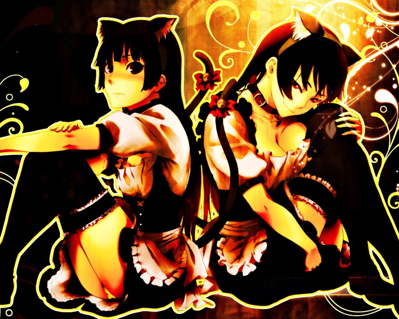 Две девушки из аниме Сумеречная дева и амнезия