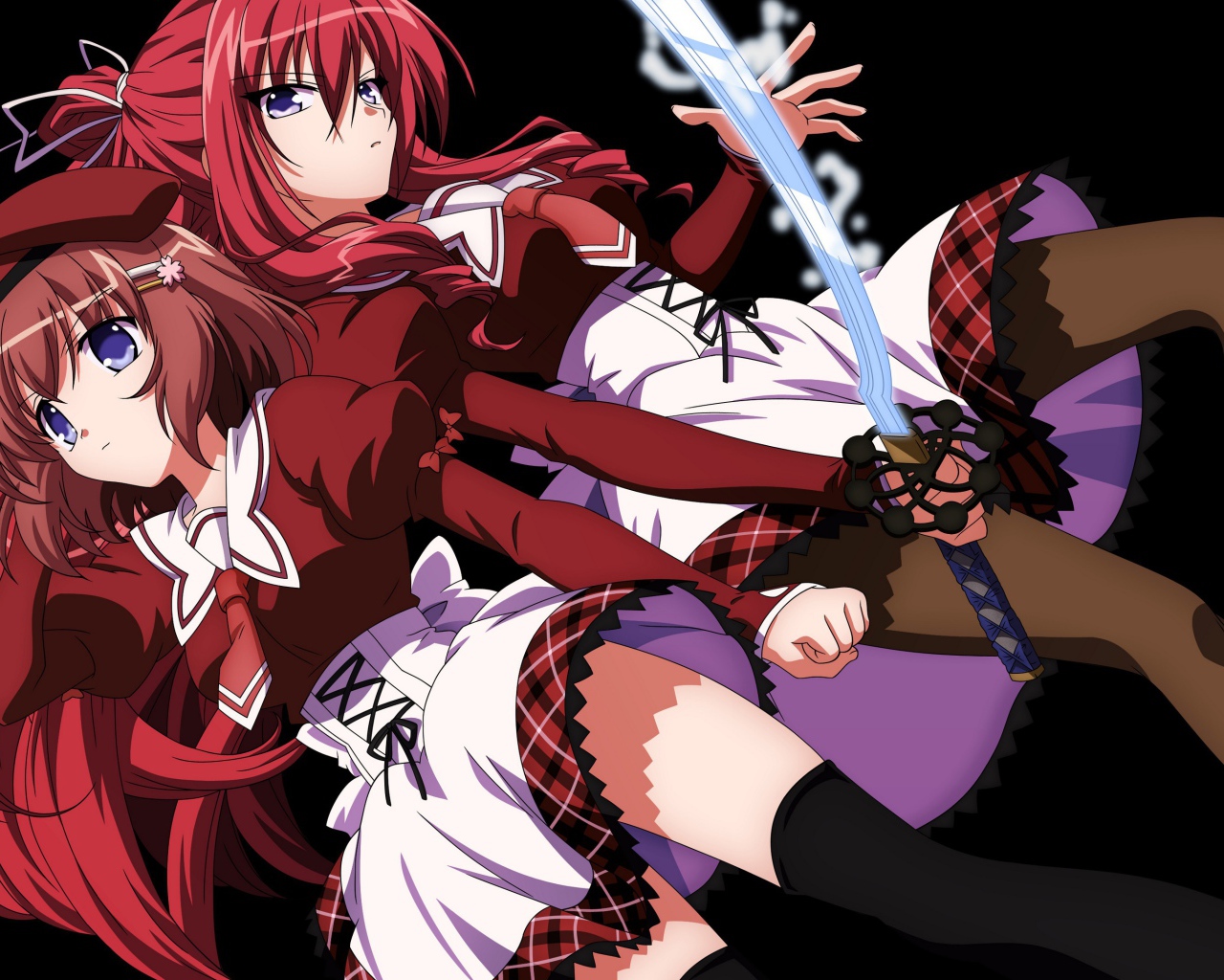 Две девушки из аниме 11 глаз