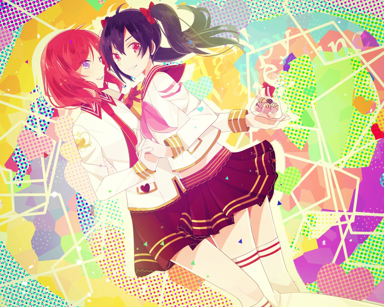 Две девушки из аниме Love Live