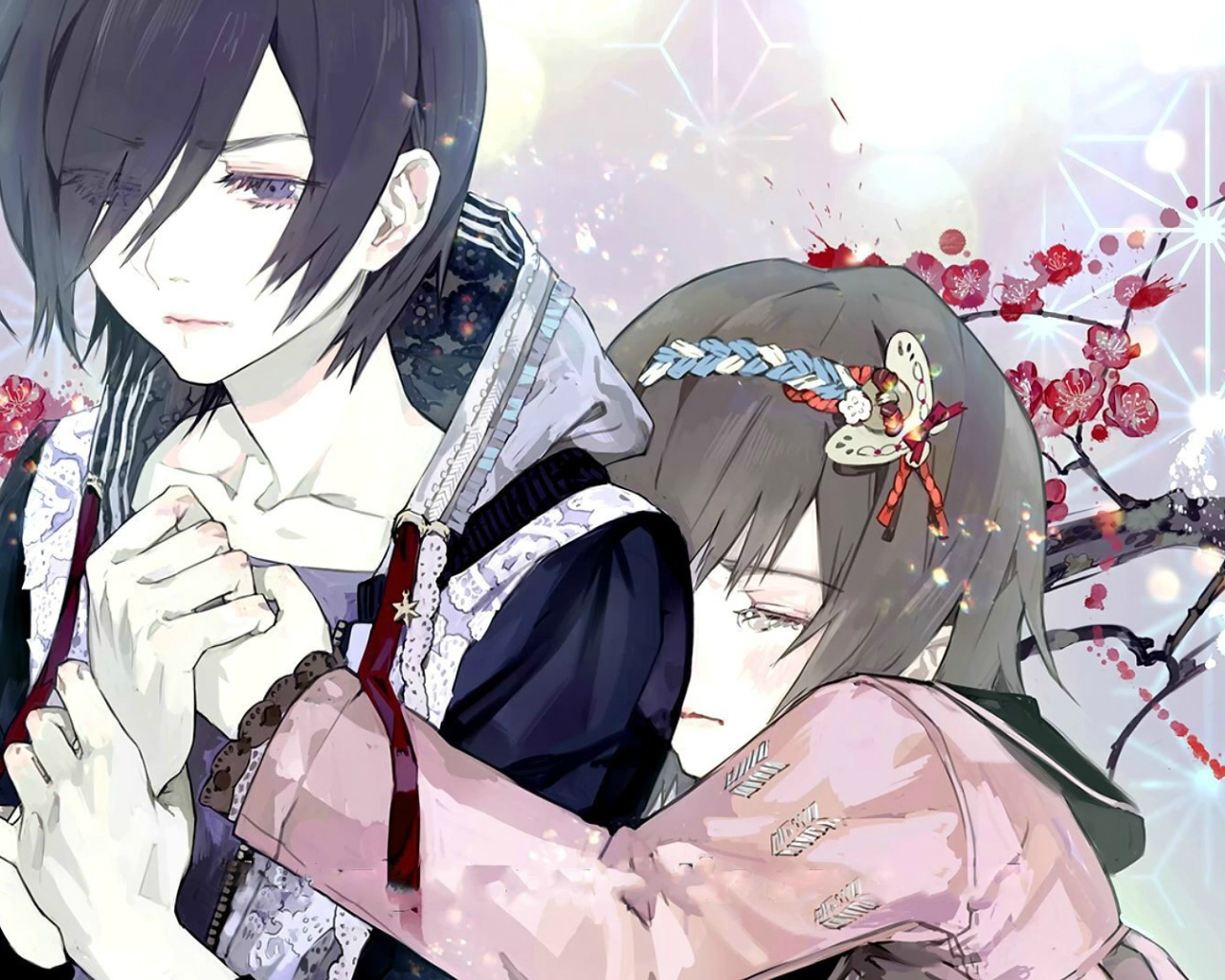 Два героя аниме Tokyo Ghoul