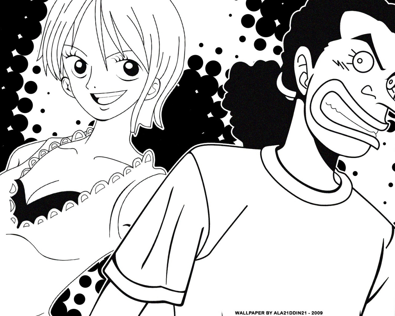 Нами и Юсуп из аниме Большой куш