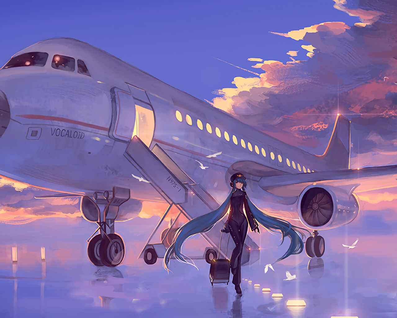 Вокалоид Hatsune Miku вышла из самолета