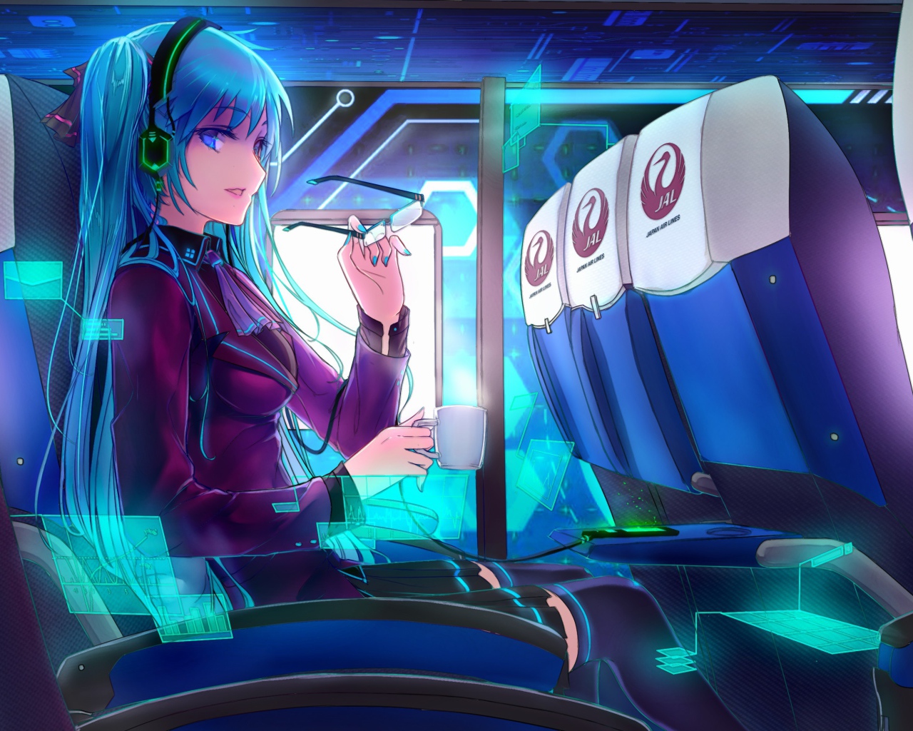 Вокалоид в салоне самолета, аниме Hatsune Miku