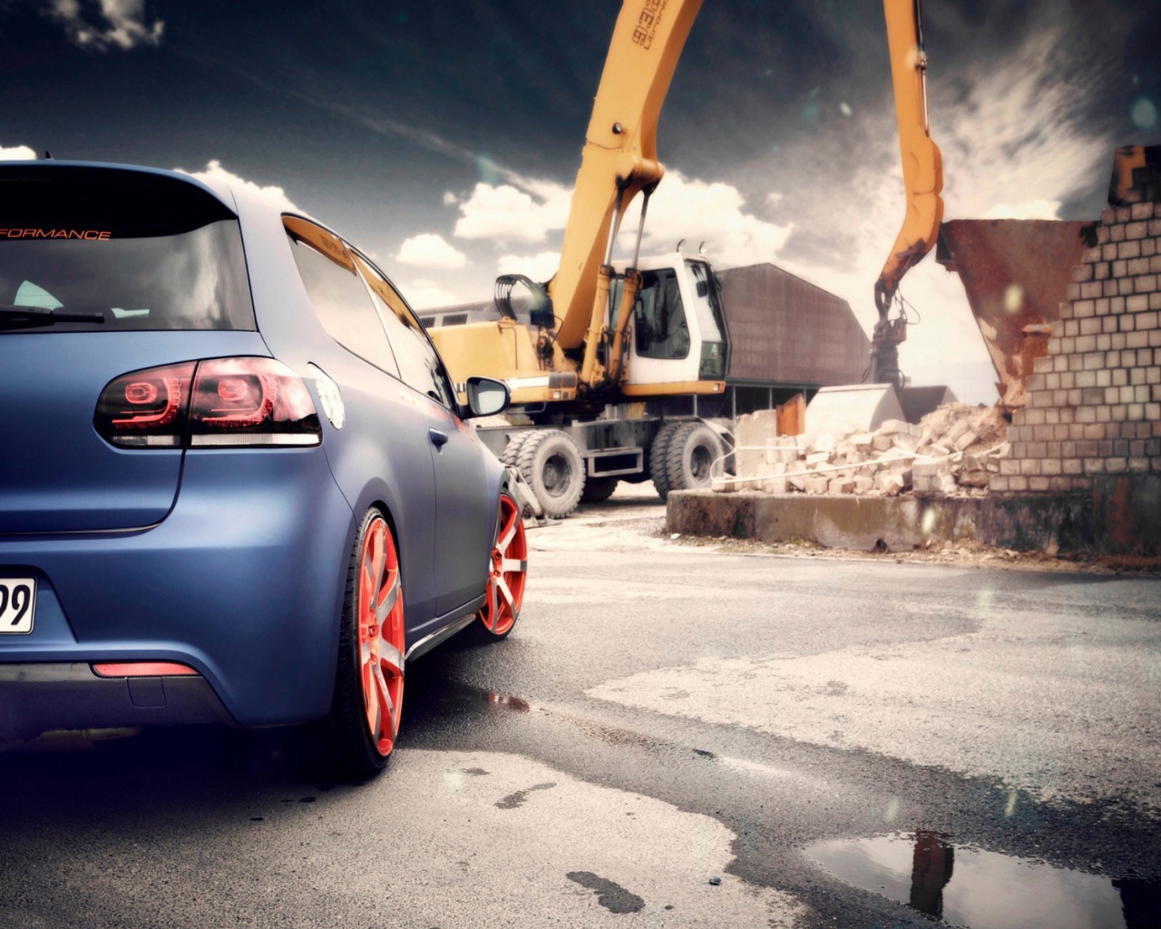 Маленький и большой автомобиль