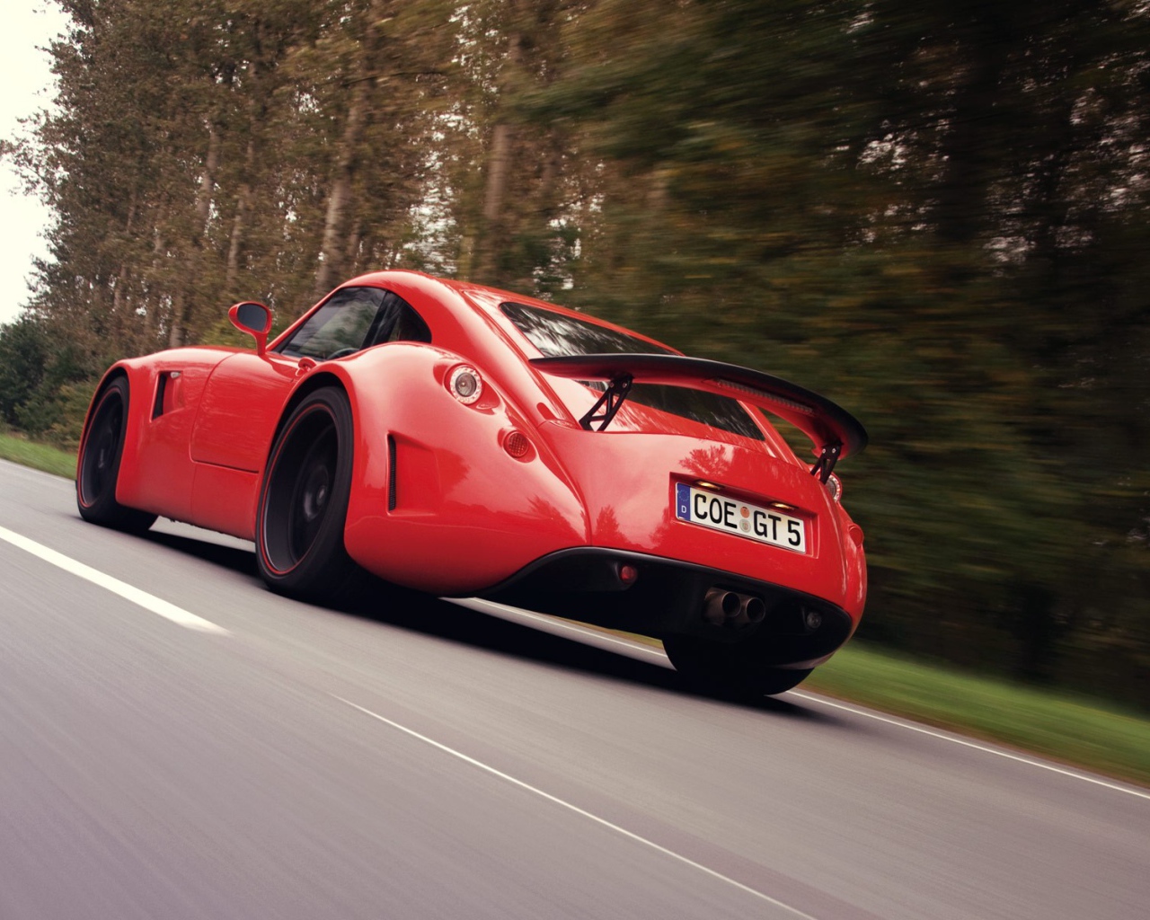 Спорт кар Wiesmann на фоне леса