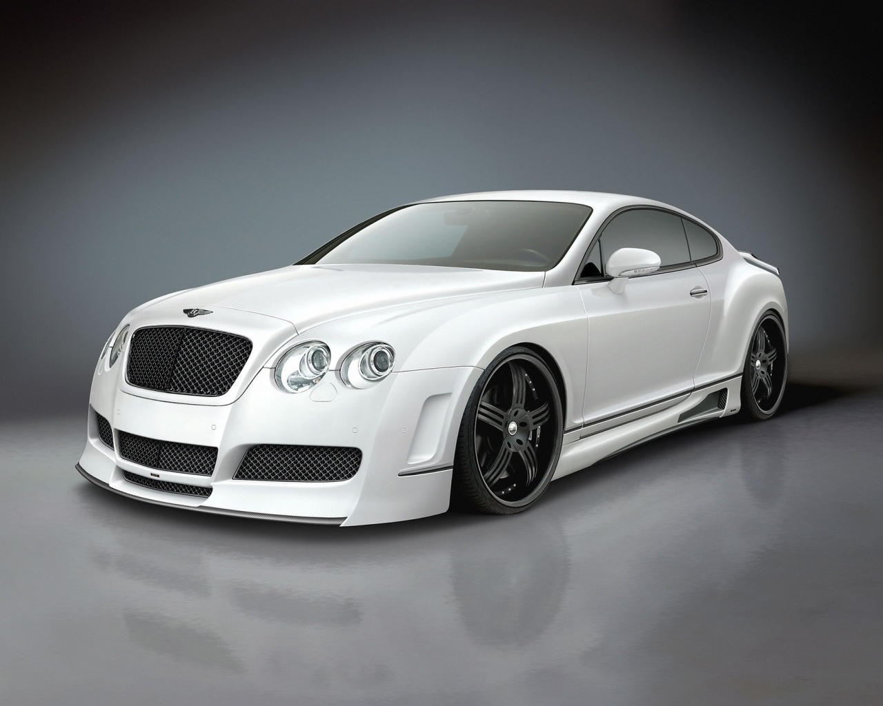 Expensive white car Bentley