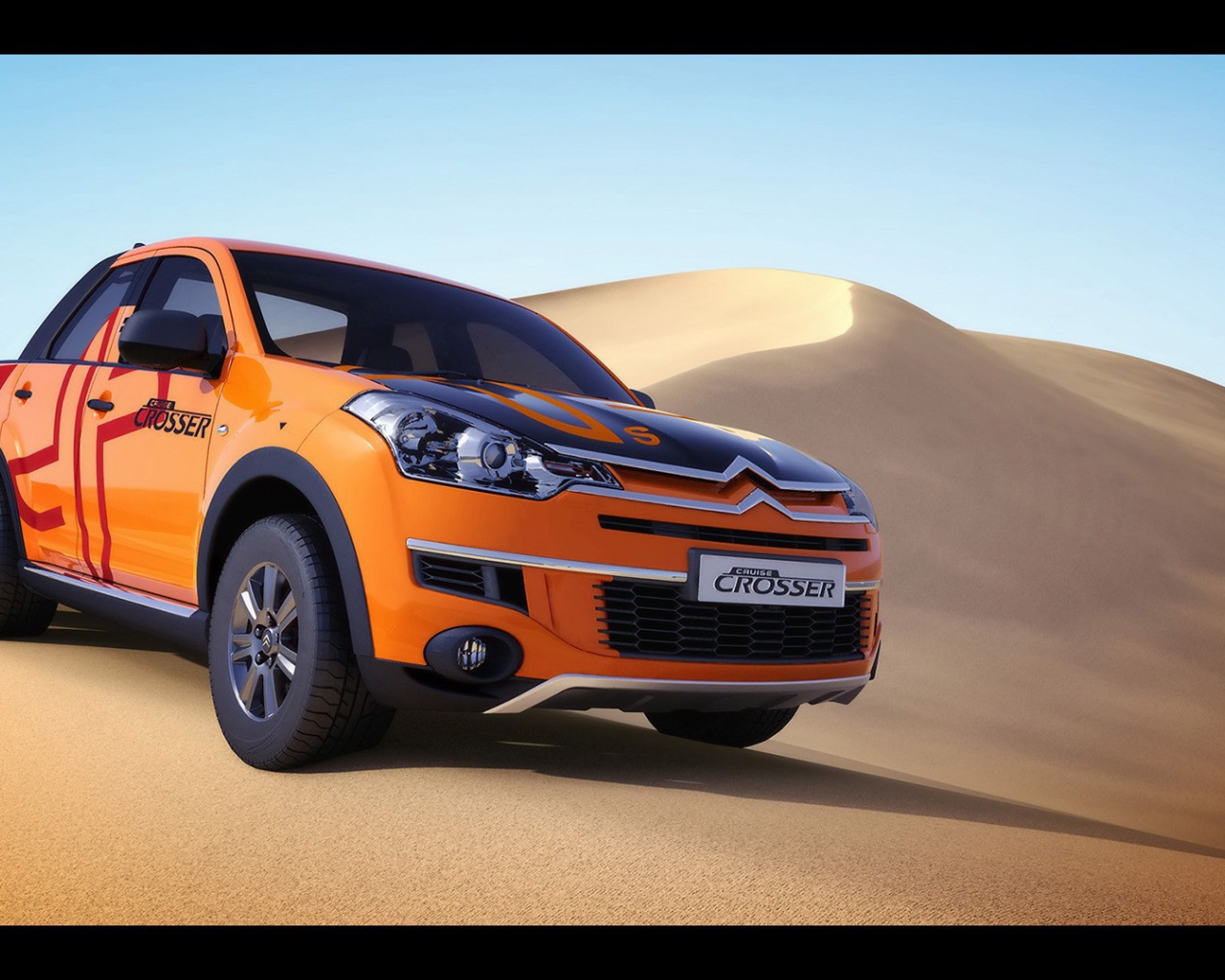 Трехосный пикап Ситроен в пустыне