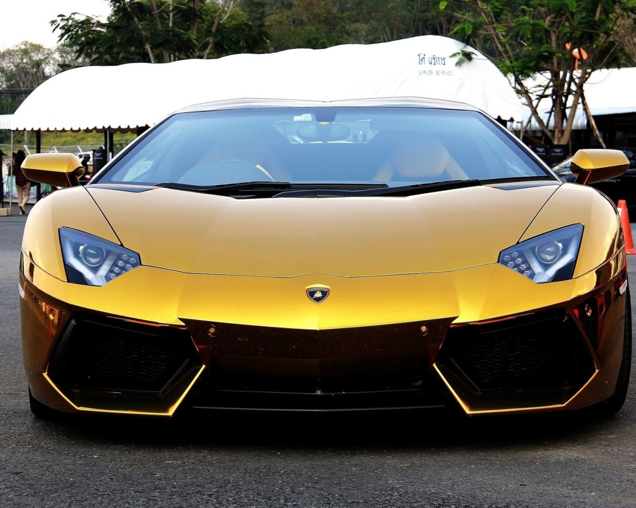 Золотой Lamborghini в Индии