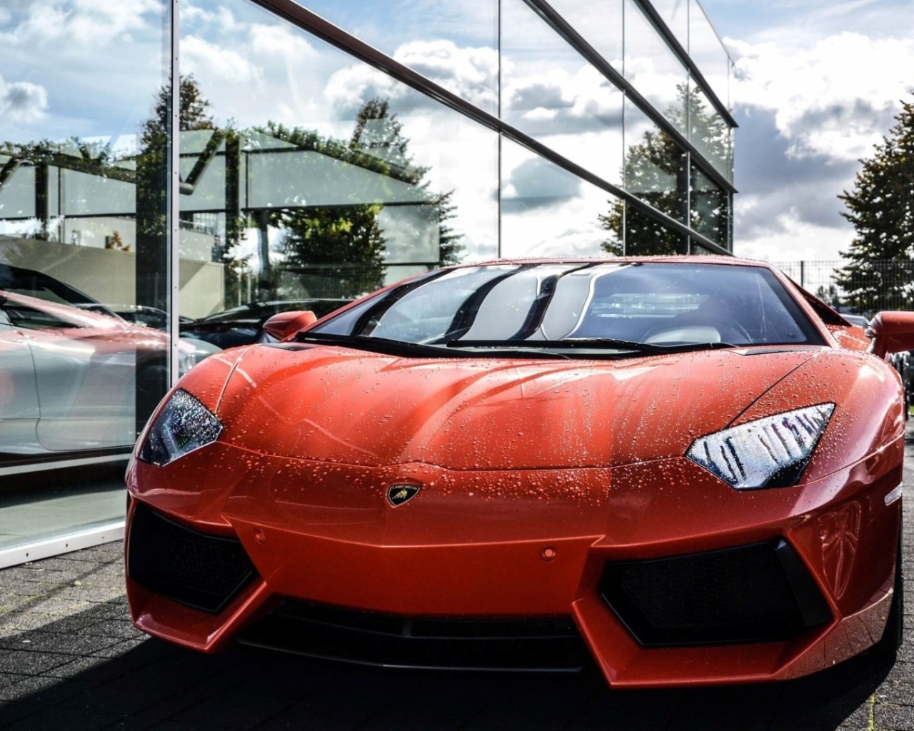 Красный Lamborghini Reventon