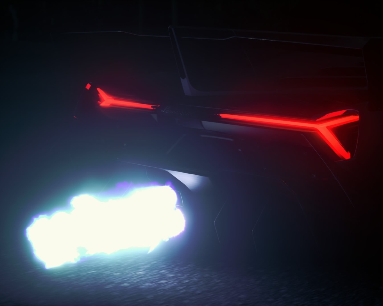 Белое пламя автомобиля Ламборгини