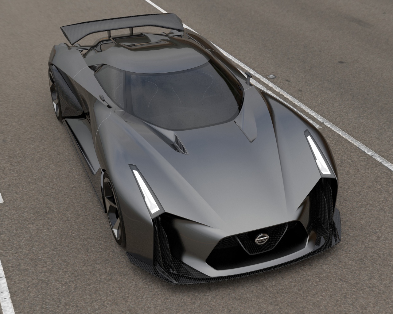 Черный суперкар Nissan Concept 2020