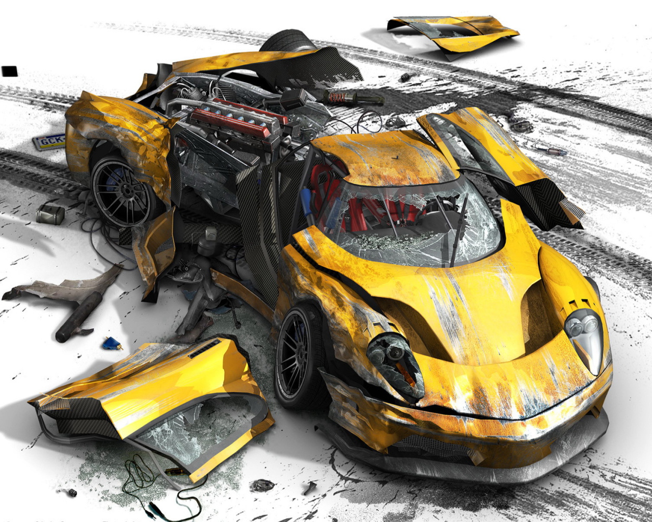 Разбитый автомобиль