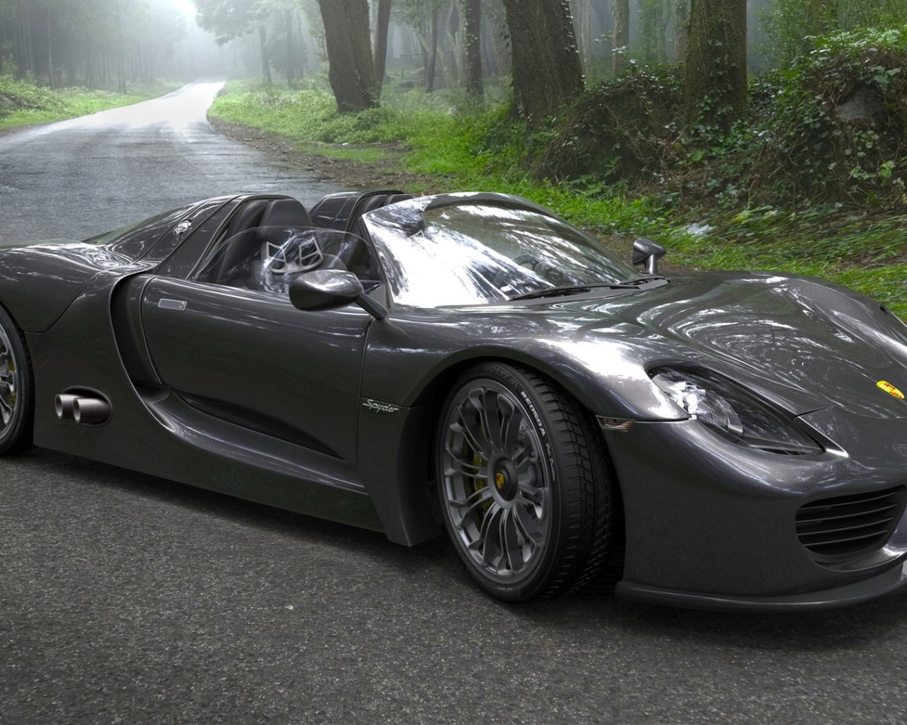 Двухместный автомобиль Porsche 918 Spyder