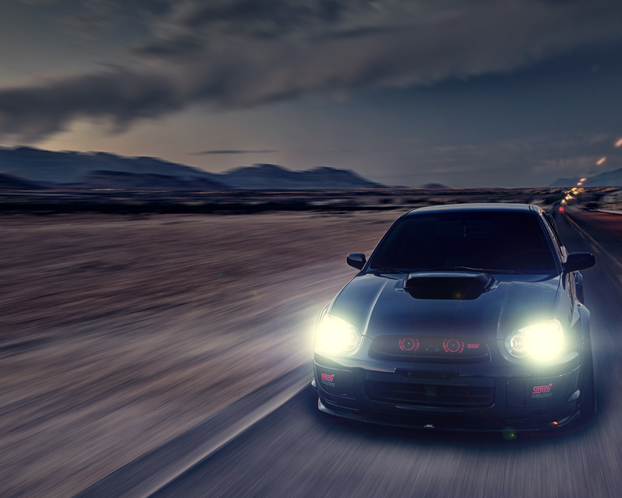 Субару импреза черная