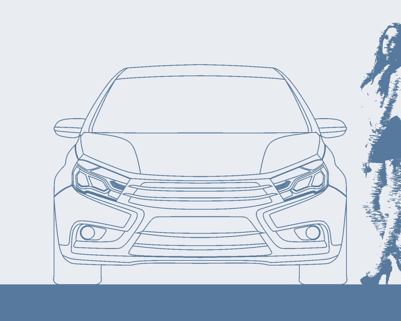 Изображение Лады Веста и девушки