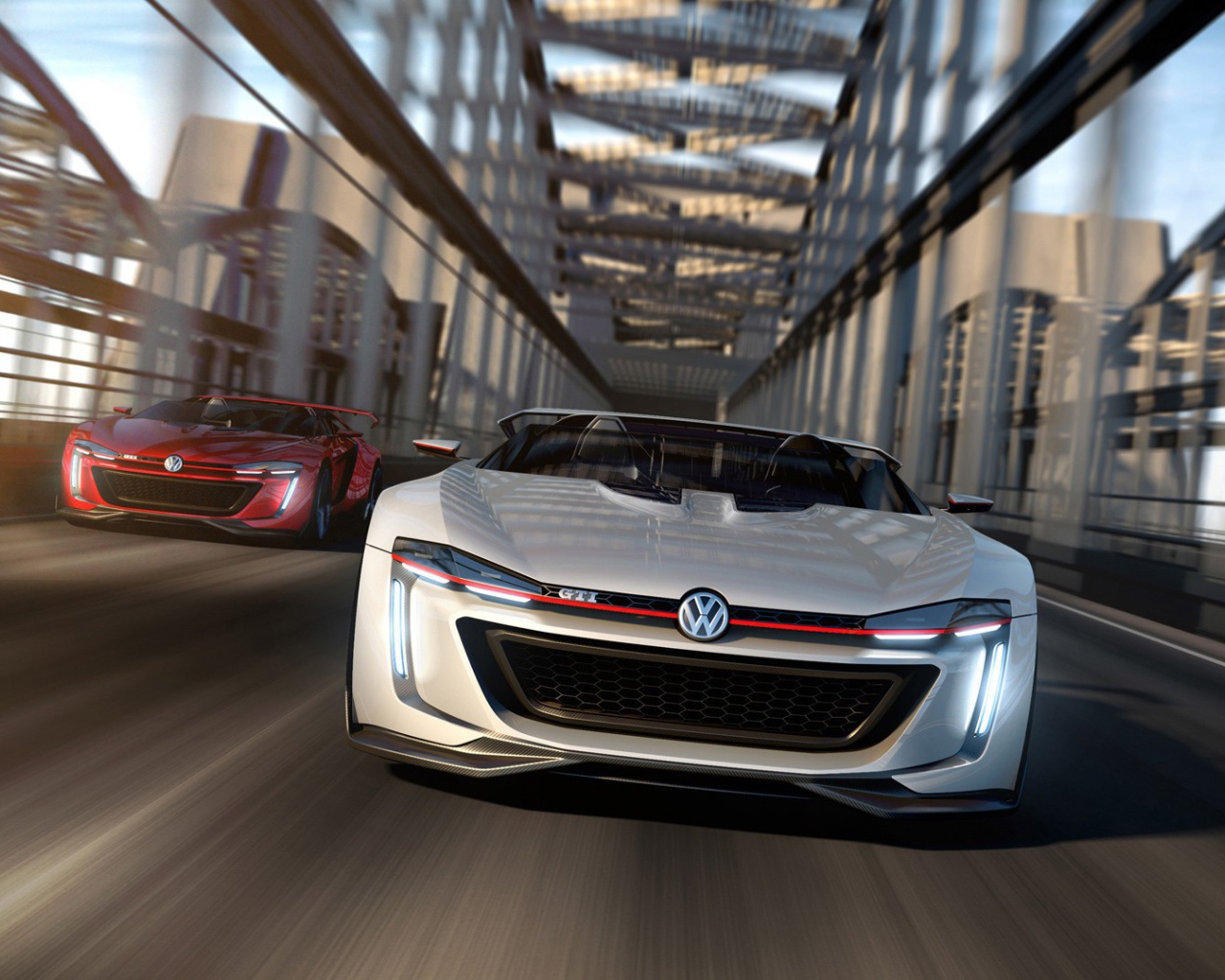 Белый кабриолет Volkswagen GTI Roadster