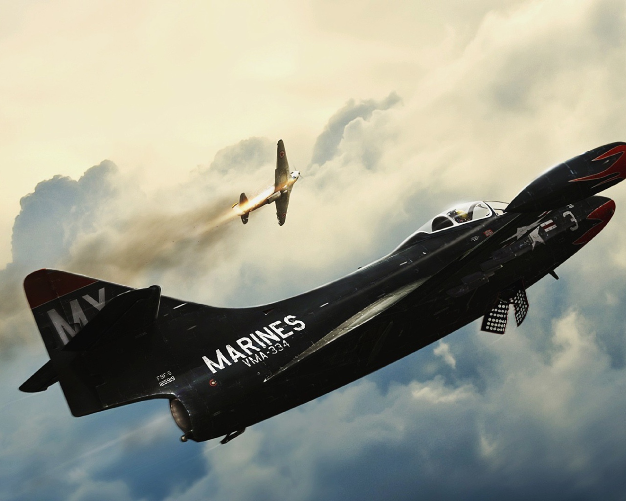 Черный самолет морской авиации