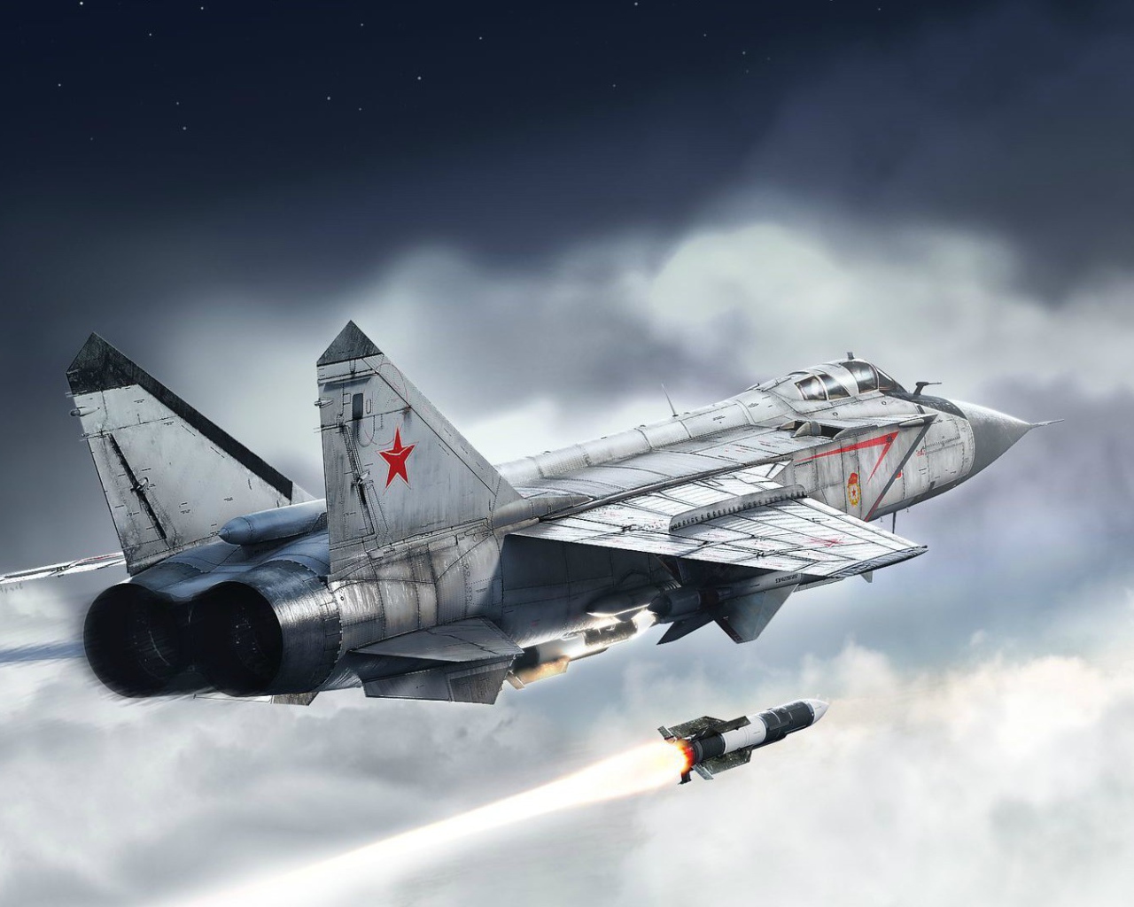 Военный самолет МиГ-31