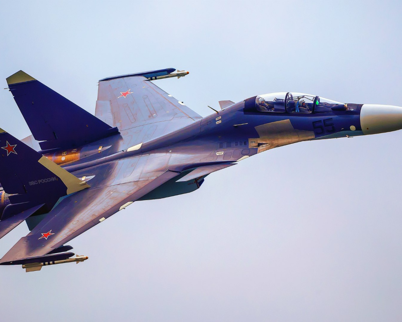 Военный самолет Су-30СМ