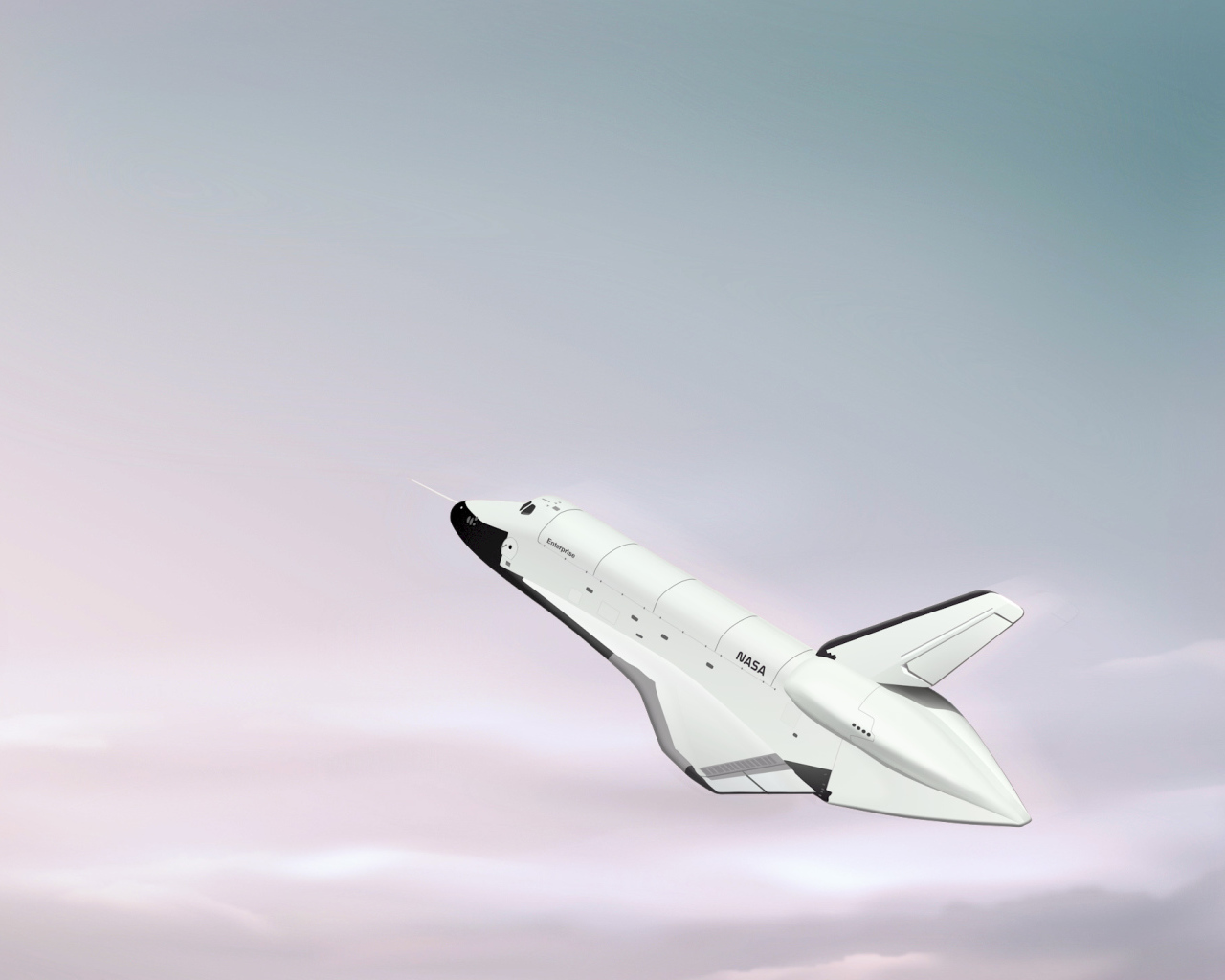 Шаттл над облаками