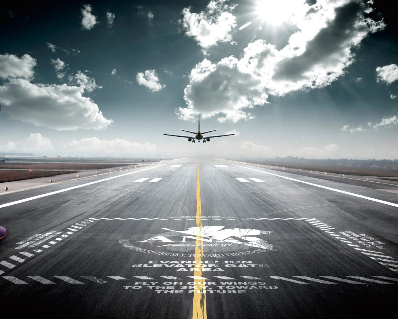 Самолет заходит на посадку