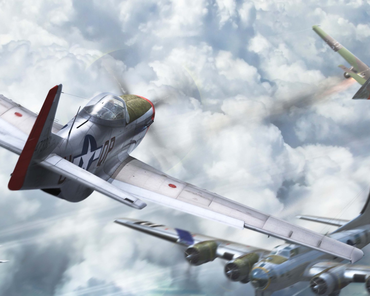 Самолет Джет Хунтер в бою