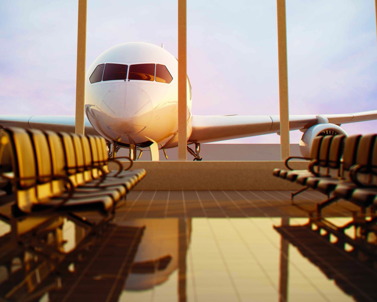 Зал ожидания в аэропорту