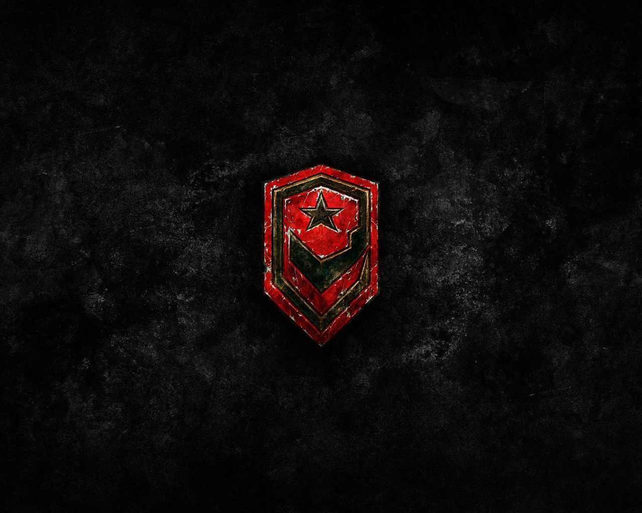 Красный значок из Starcraft II, черный фон