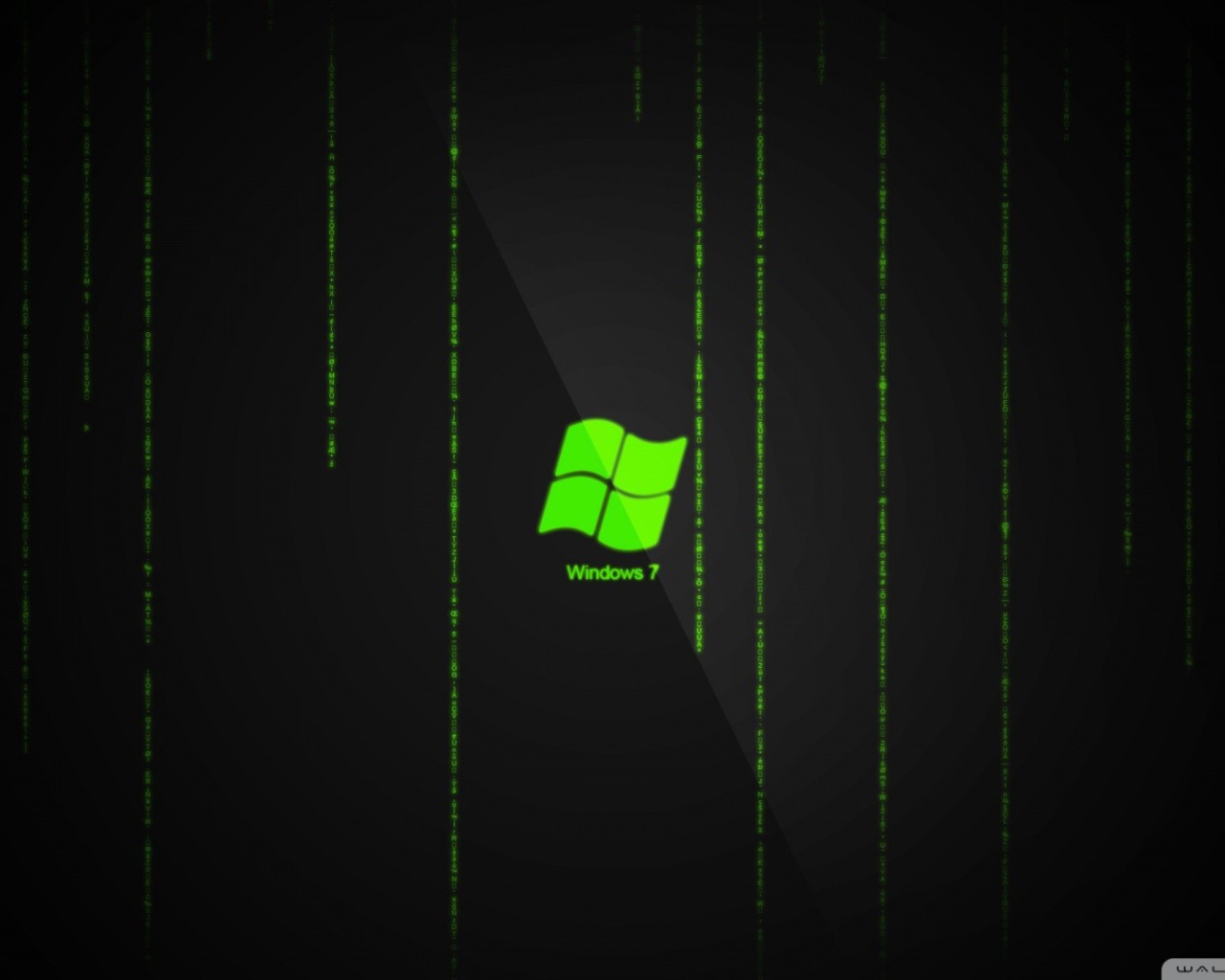 Кислотный логотип Windows, черный фон