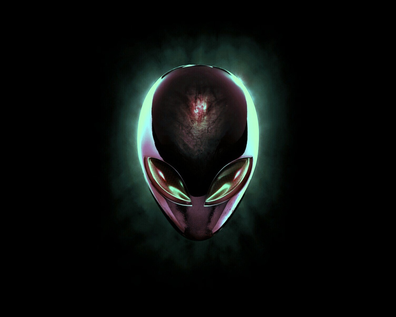 Коричневый инопланетянин, черный фон