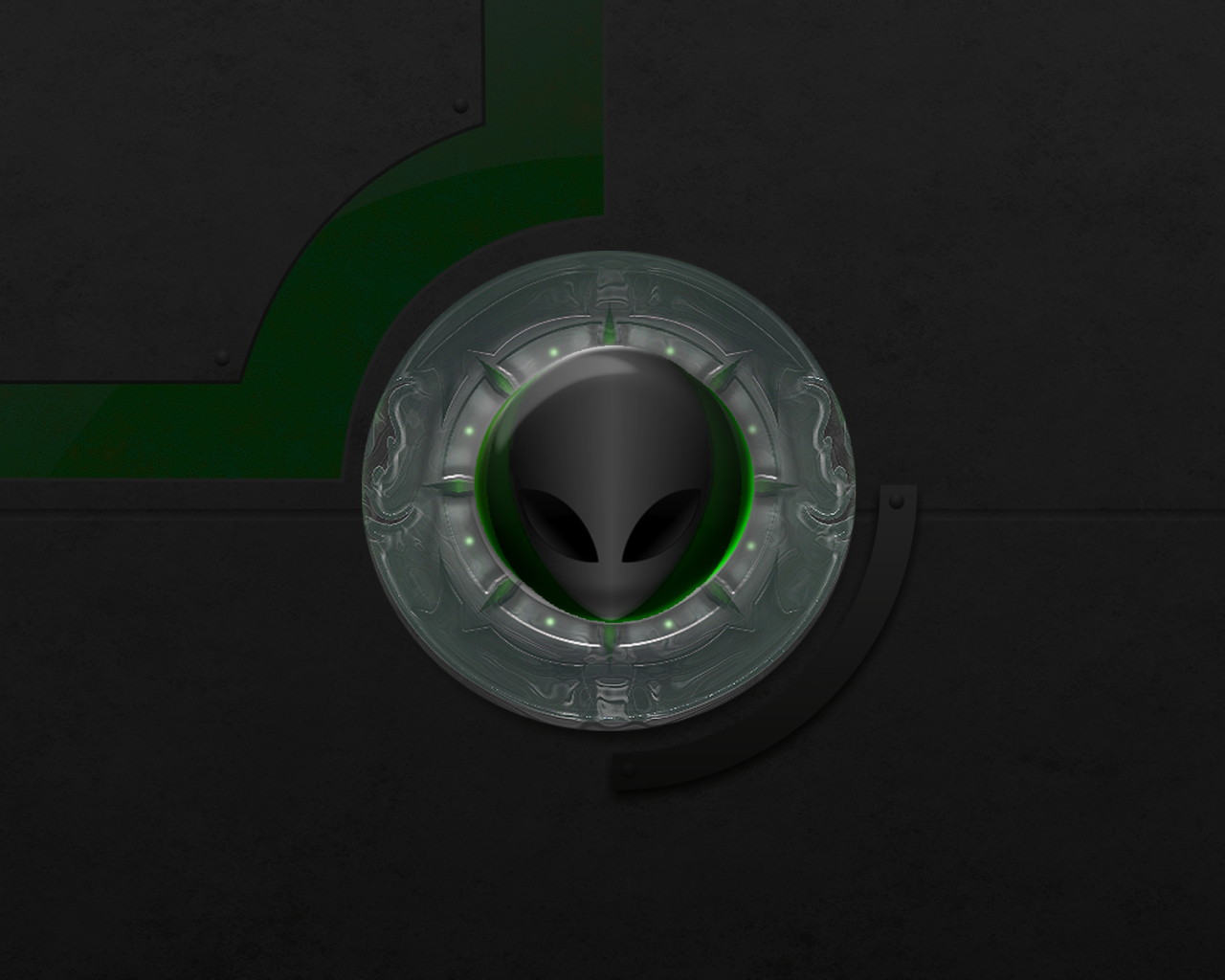 Лицо инопланетянина, серый фон