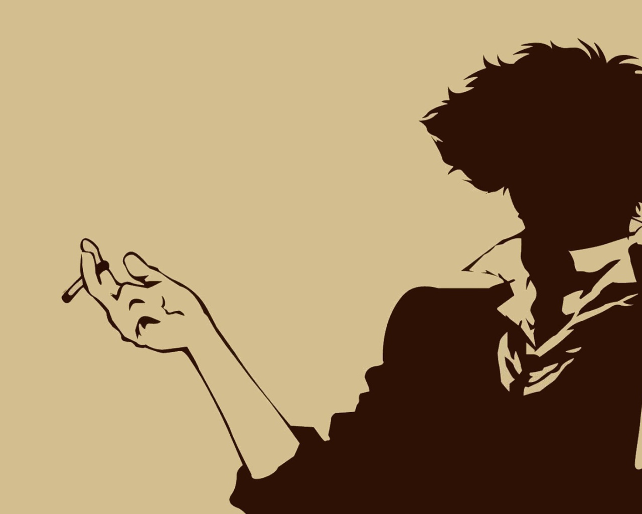 Аниме Ковбой Бибоп, коричневый фон