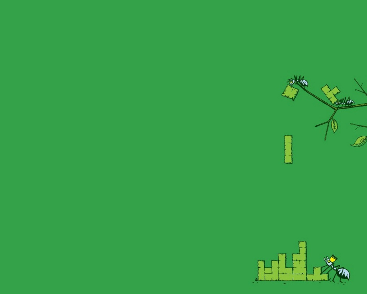Муравьи и зеленый тетрис