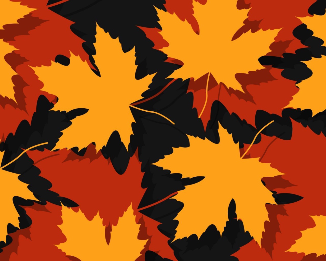 Фон из желтых кленовых листьев