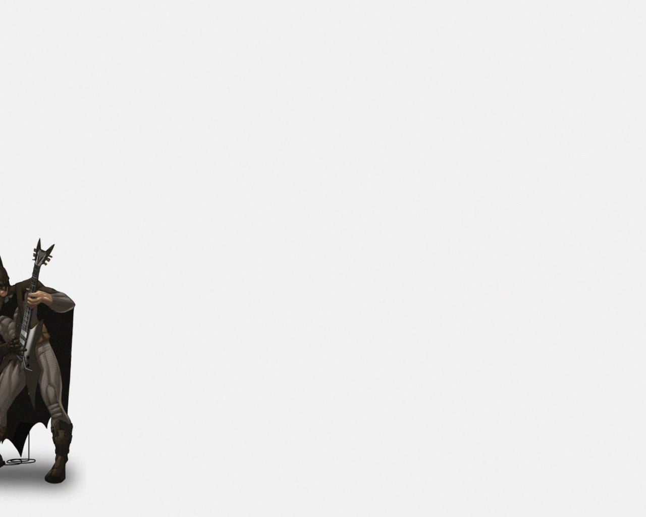 Бетман в черном, серый фон