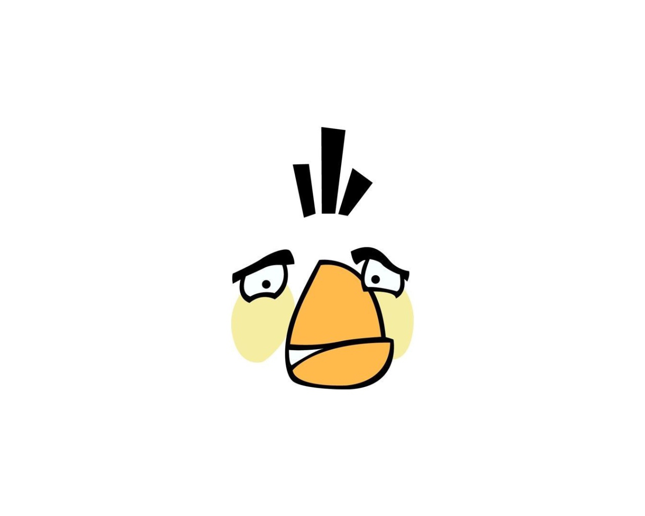 Птица Angry Birds, белый фон