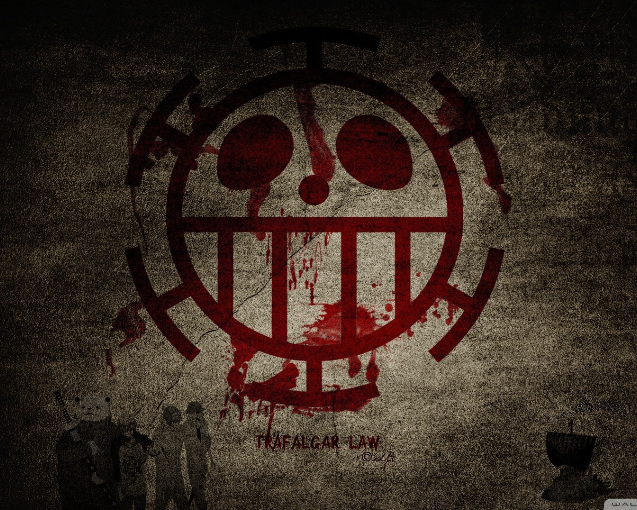 Кровавый символ аниме Трафальгар Ло