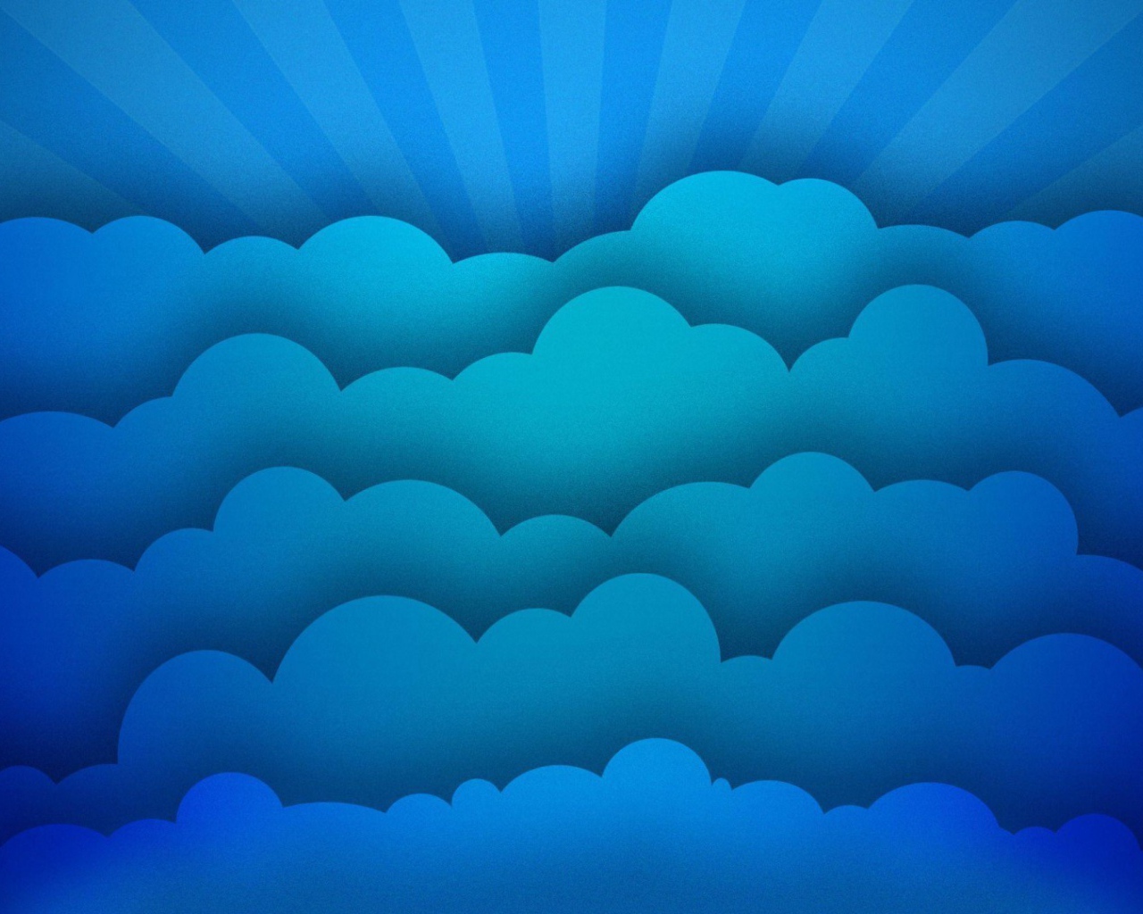 Синие облака и лучи, фон