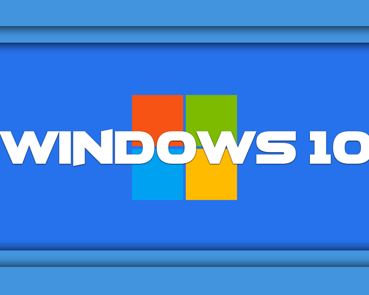Голубой фон Windows 10 от Майкрософт