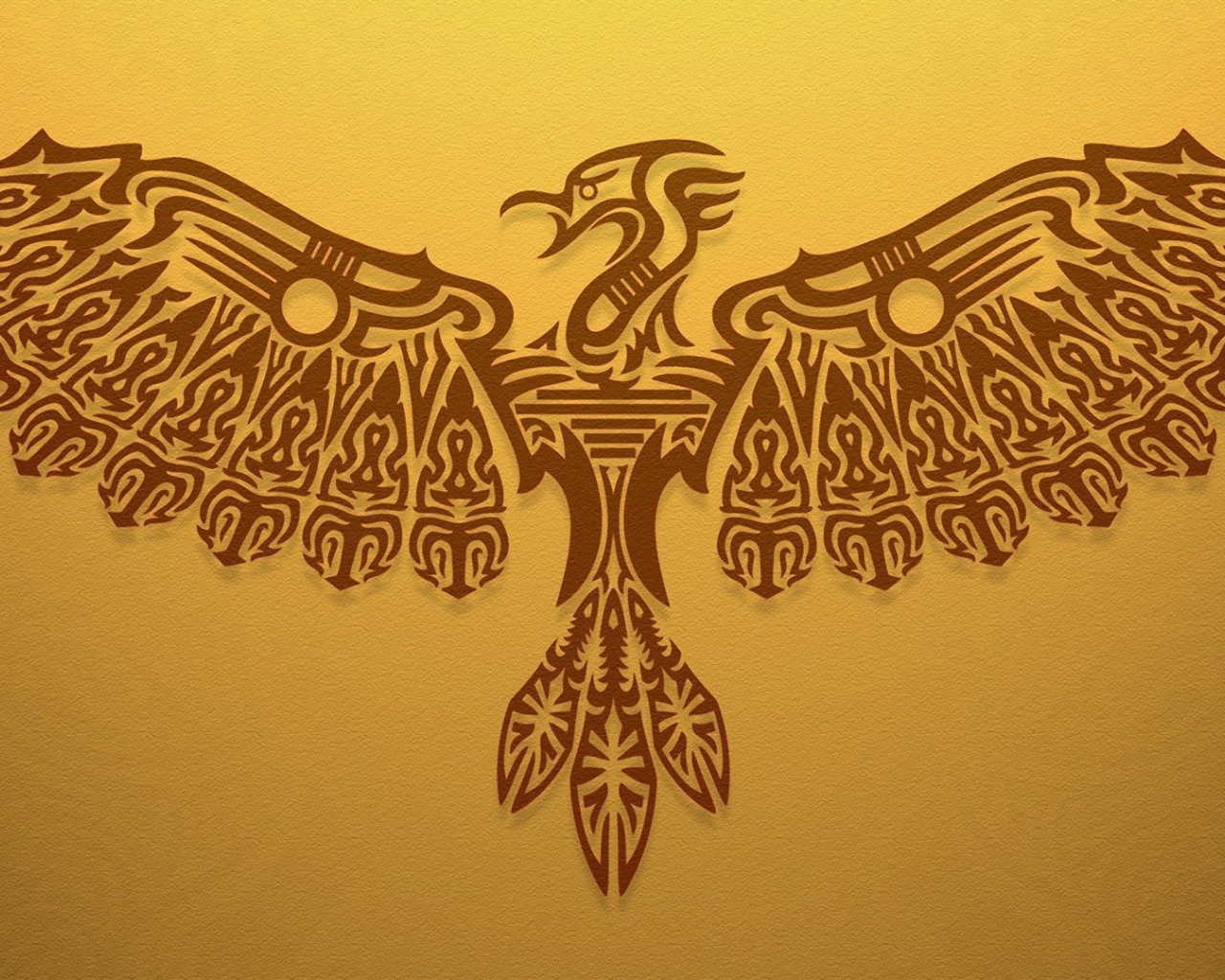 Коричневый силуэт хищной птицы