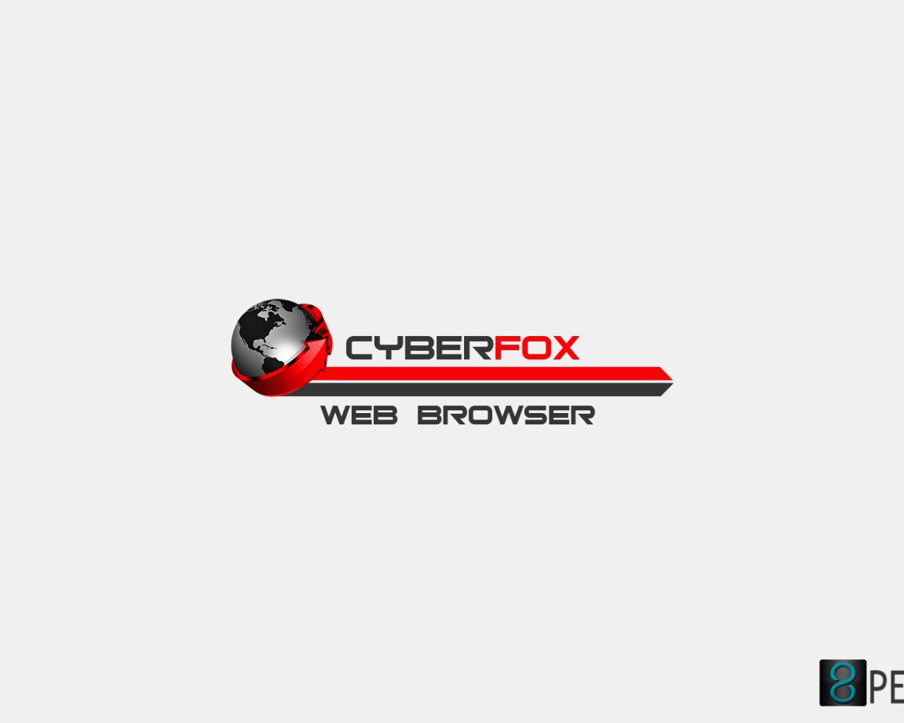 Браузер Cyberfox, красный на белом фоне