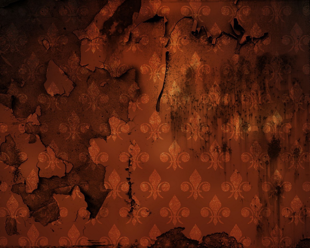 Обгоревшие коричневые обои