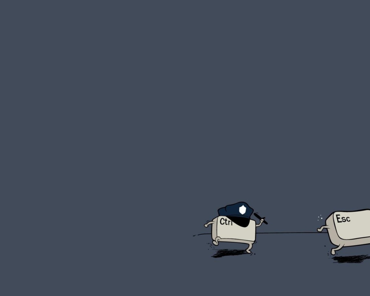 Кнопка полицейский гонится за кнопкой нарушителем