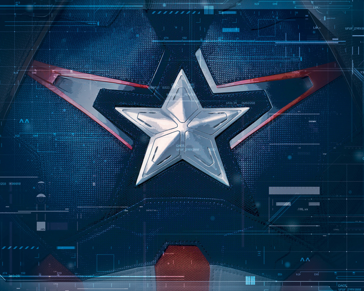 Капитан Америка, голубой фон Мстители