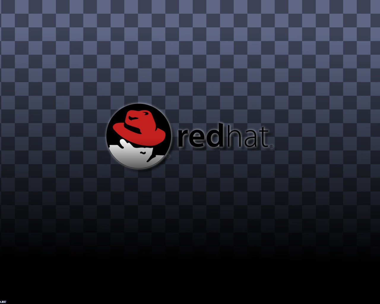 Клетчатый фон ОС Red Hat