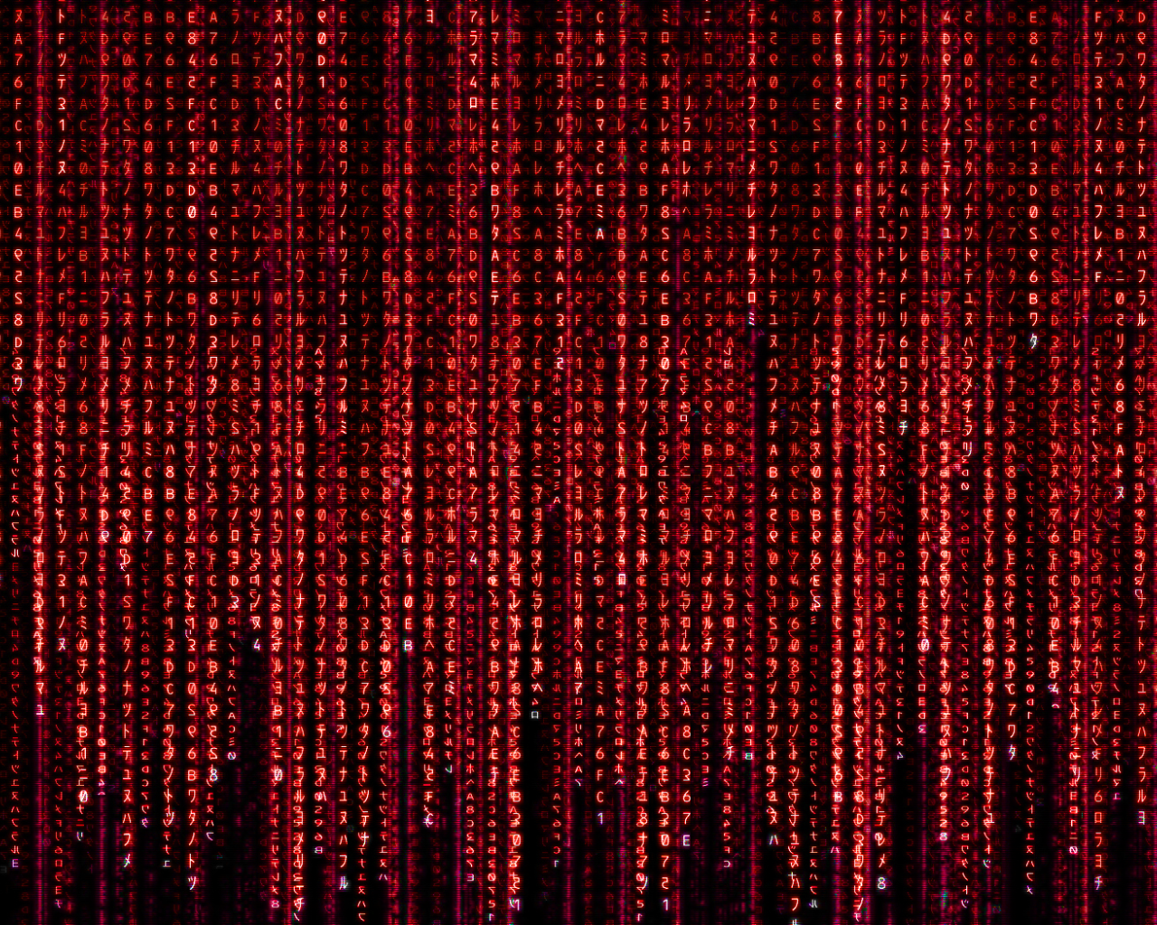 Код Матрицы, красный цвет