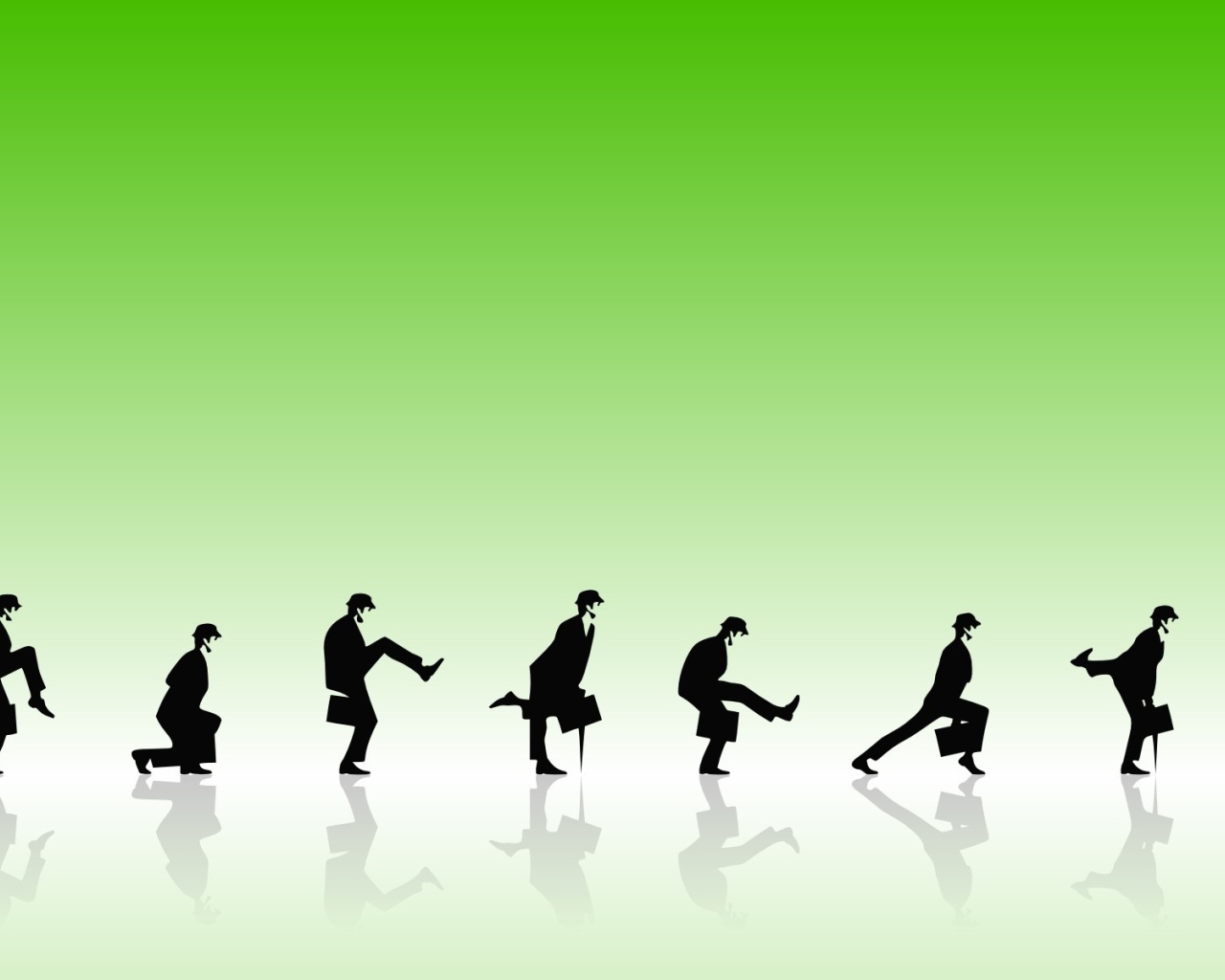 Комик группа Монти Пайтон, зеленый фон