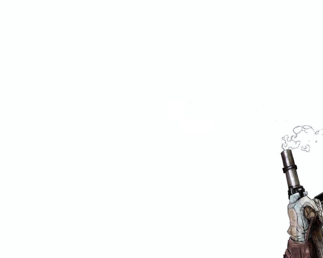 Персонаж комикса, белый фон