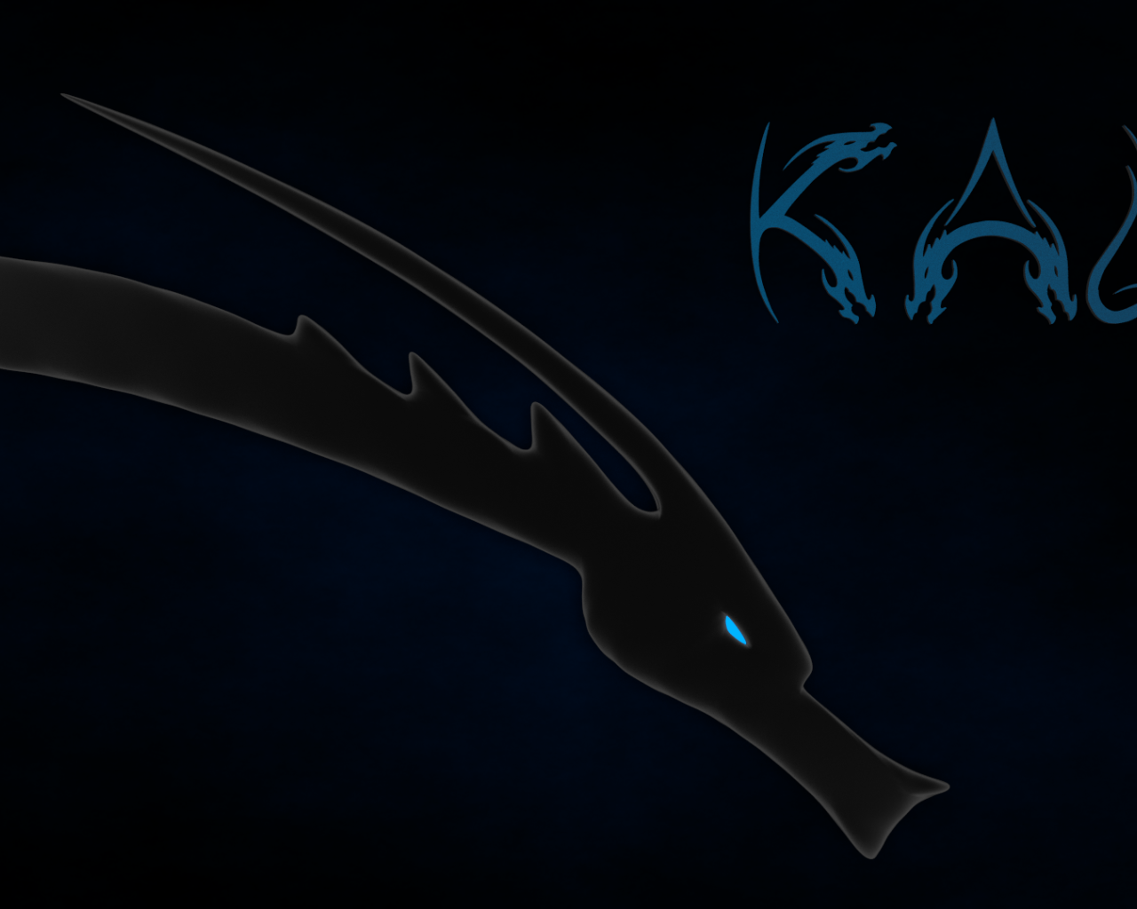 Темно синий фон Kali Linux