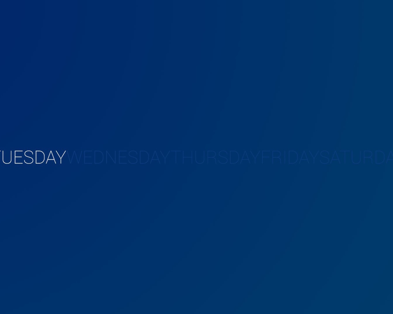 День недели вторник